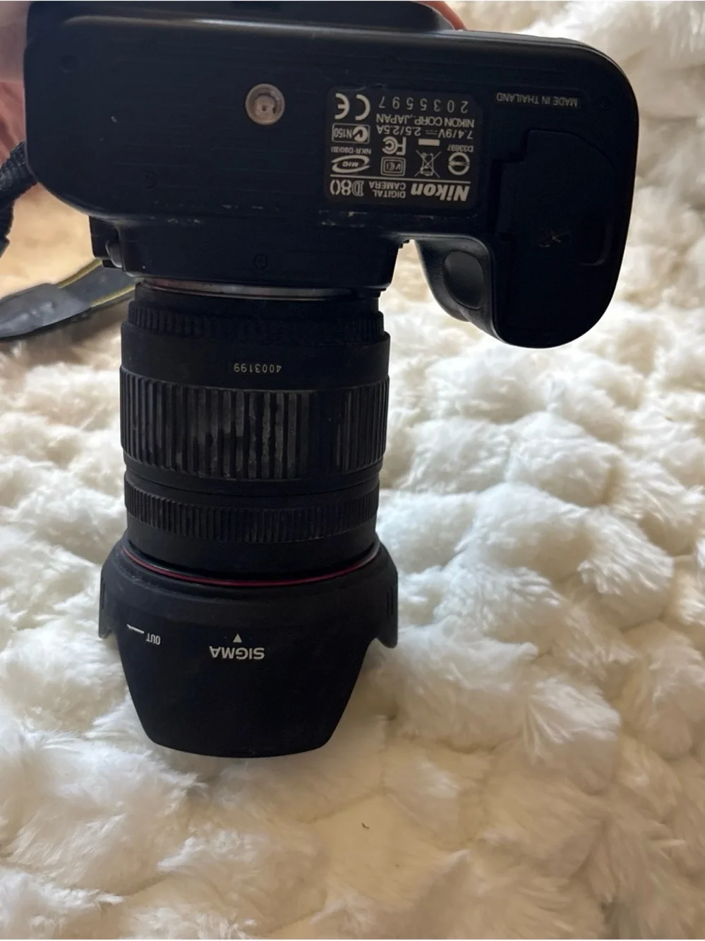 Nikon D80 10.2MP DSLR Camera Bundle with Zoom Lens, Strap, and Lens Hood
